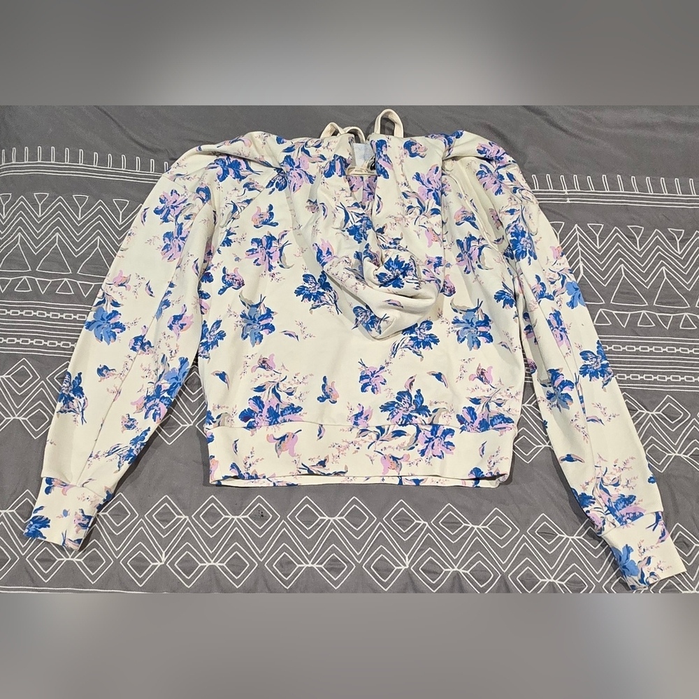 Rag & Bone City Floral Print Organic Cotton Hoodie Size XXS - Picture 6 of 6
